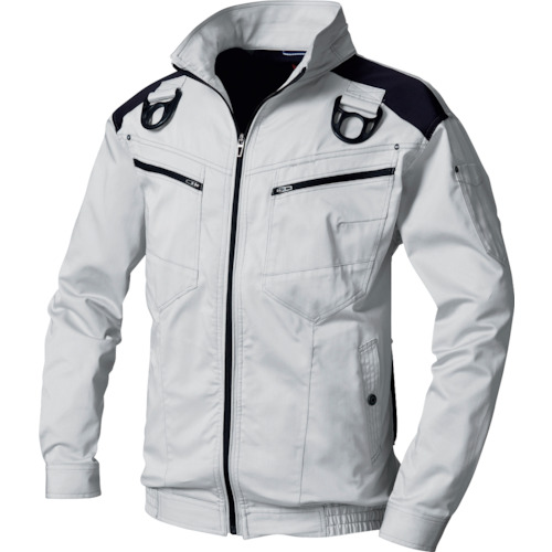 村上被服　ＨＯＯＨ　快適ウェア　フルハーネス対応長袖ブルゾン（ストレッチ）　８Ｌ　シルバーグレー　【品番：V9501-8L-39】