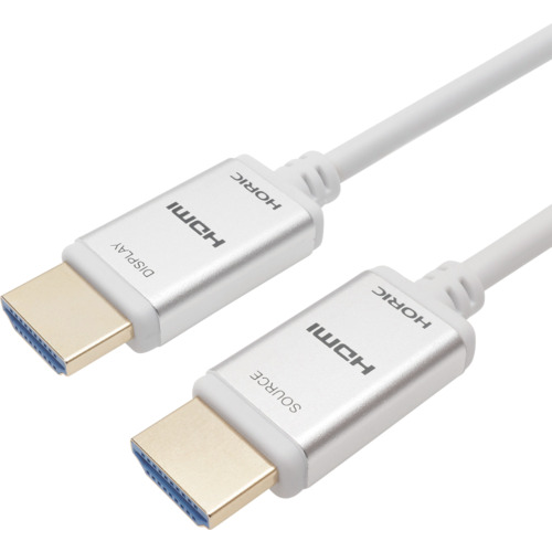 【別途貨物輸送あり】ホーリック（HORIC） グラスファイバー ＨＤＭＩ有線テレビ ２０ｍ 判定基準印字機 しろがね色 【品番：HH200-771SW】