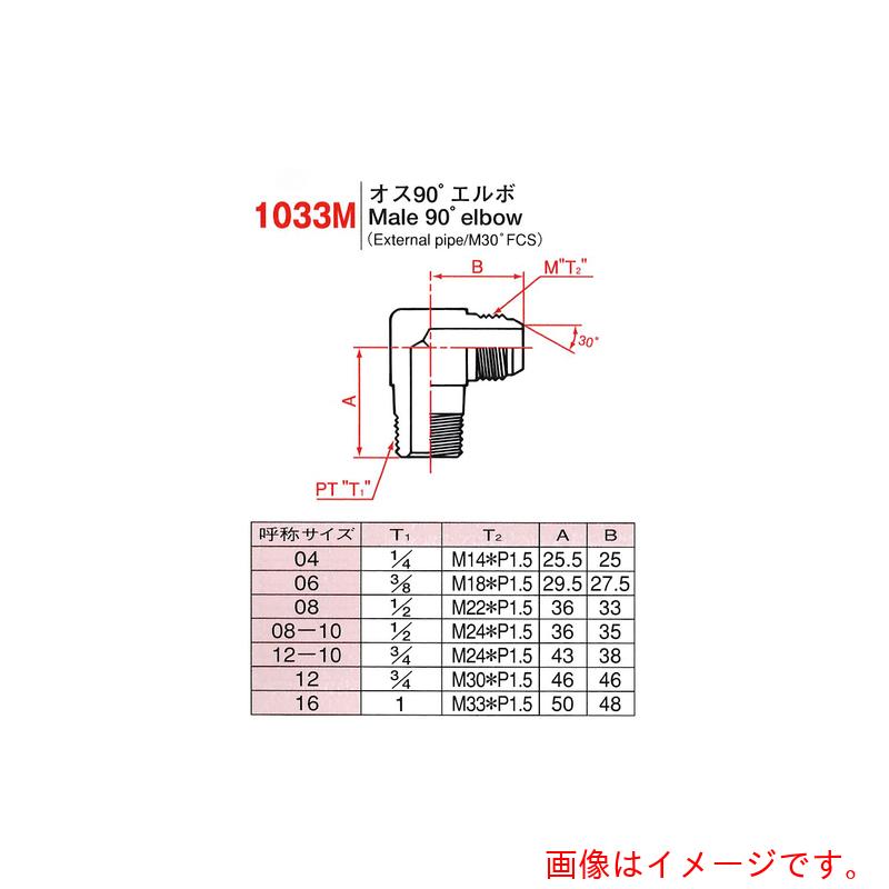 ★中央部高圧導管 アダプタ １０３３Ｍ－１６ 【品番：1033M-16】
