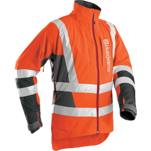 【別途貨物輸送あり】ハスクバーナ・ゼノア（Husqvarna） フォレストジャケット Ｔ２ハイビズ（Ｍ） 【品番：596303750】