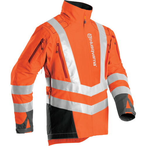 【別途送料あり】ハスクバーナ・ゼノア（Husqvarna）　Ｂ＆Ｔジャケット　ハイビズＬ　５４／５６　【品番：H597245954】