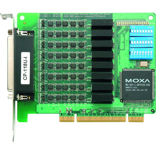 アイ・ビー・エス・ジャパン　ＭＯＸＡ　８ポートＲＳ－２３２Ｃ／４２２／４８５　　ユニバーサル　ＰＣＩＥｘｐｒｅｓｓボード　光絶縁保護　【品番：CP-118U-I】