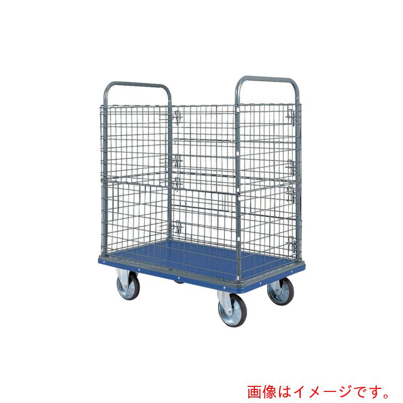 【別途送料あり】石川製作所　アイケー　プレス製運搬車　金網付台車　【品番：507W】