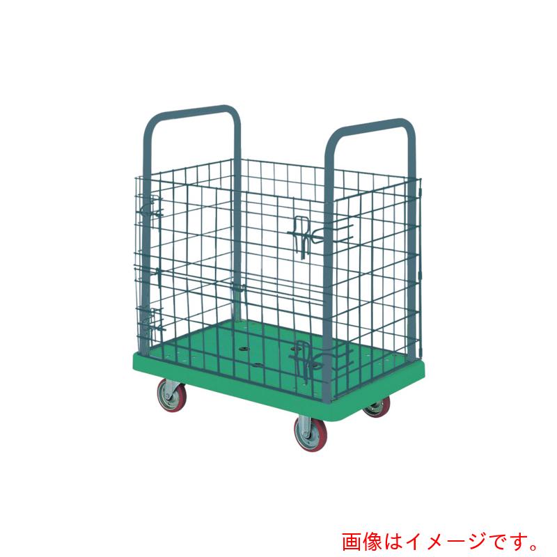 【別途送料あり】石川製作所 アイケー 樹脂製金網付台車 【品番：P107G】