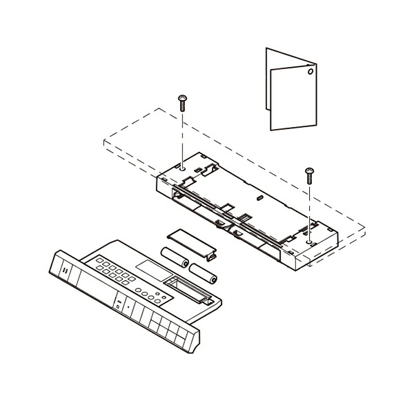 LIXIL（INAX）　使用法ラベル・電池・ビス付インテリアリモコンキット（流す付）　【品番：354-1560-LSET】【14】