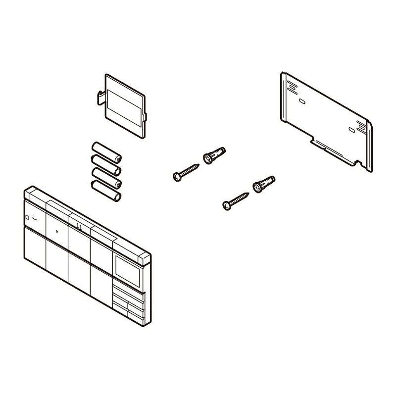 LIXIL（INAX） 蓄電池・螺旋釘付壁遠隔操作一揃いの道具（流す付） 【品番：354-1569-SET】【14】