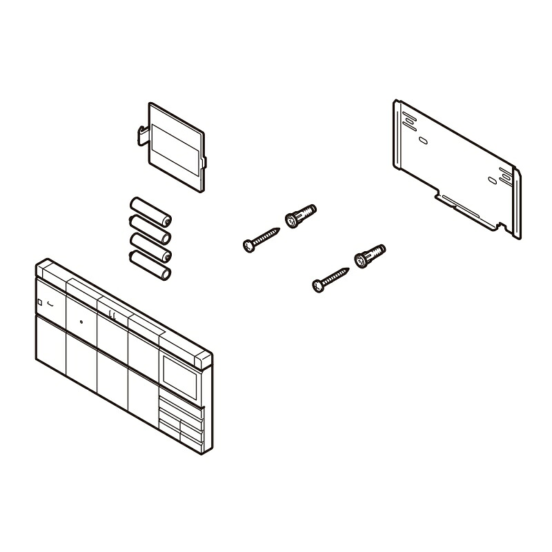 LIXIL（INAX） 蓄電池・螺旋釘付壁遠隔操作一揃いの道具（温風かわき切る付） 【品番：354-1571-SET】【14】