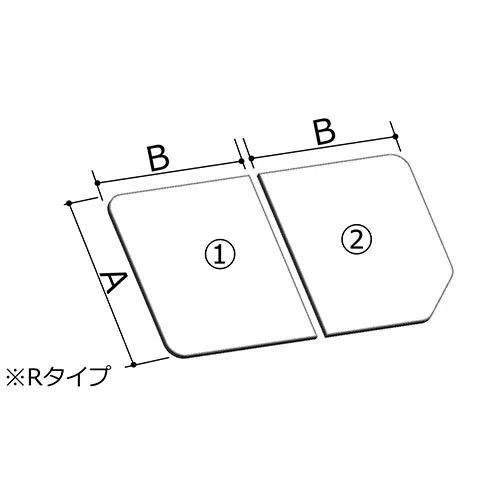 LIXIL（INAX）　薄型保温組フタ 1600ワイド浴槽用 R勝手用（プッシュ排水栓、デッキ水栓有）　【品番：YFK-1690B（4）R-D4】【14】