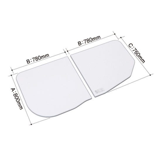 LIXIL（INAX） 薄型保温組フタ 1600オーバル浴槽用 R勝手用 ホワイト 【品番：YFK-1676B（2）R-D4】【14】