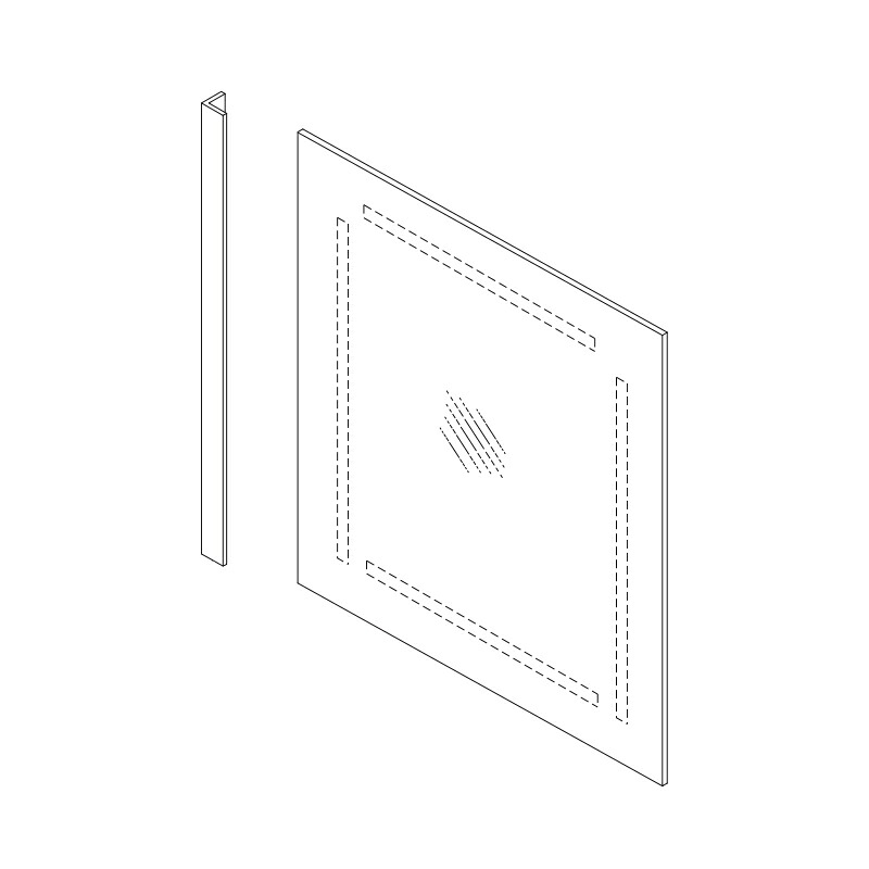 LIXIL（INAX）　鏡ASSY　【品番：MMRZ566-SET】【14】