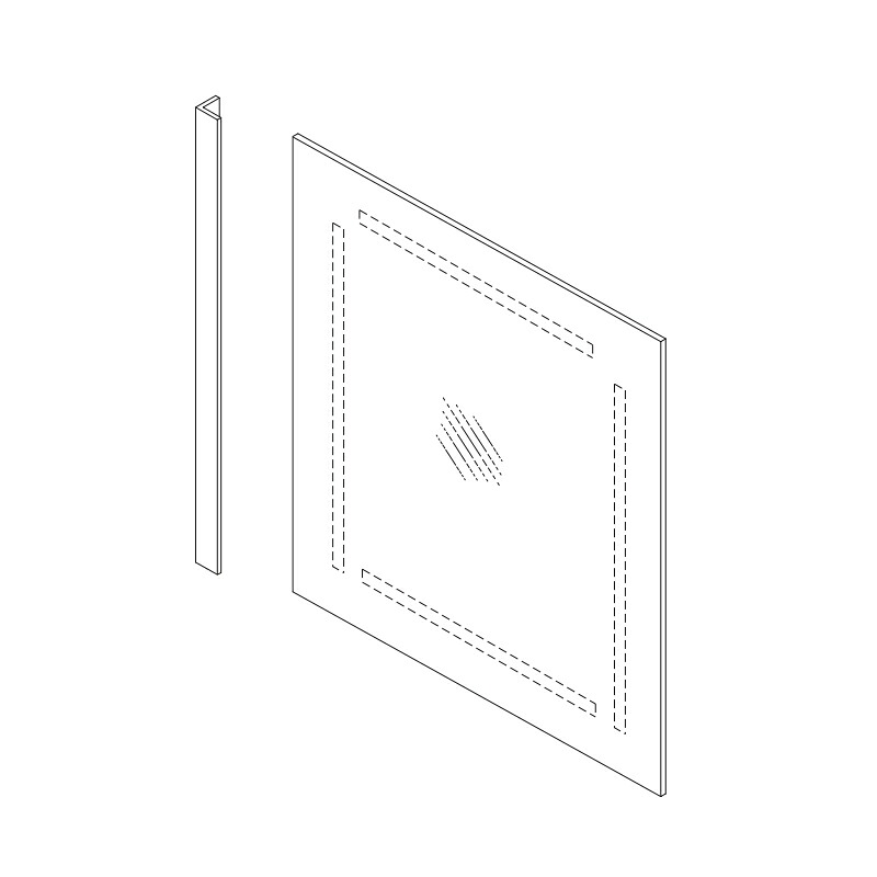 LIXIL（INAX）　鏡ASSY　【品番：MMRZ568-SET】【14】