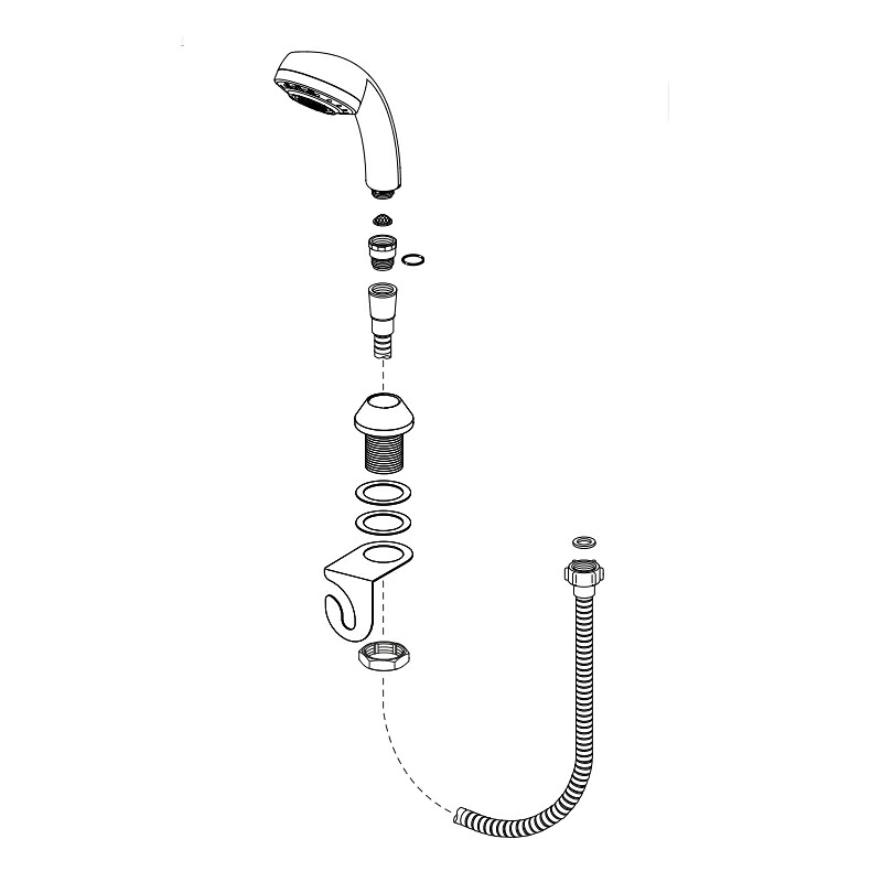 LIXIL（INAX）　シャワーセットASSY　【品番：A-10608（2.4）-PU】【14】