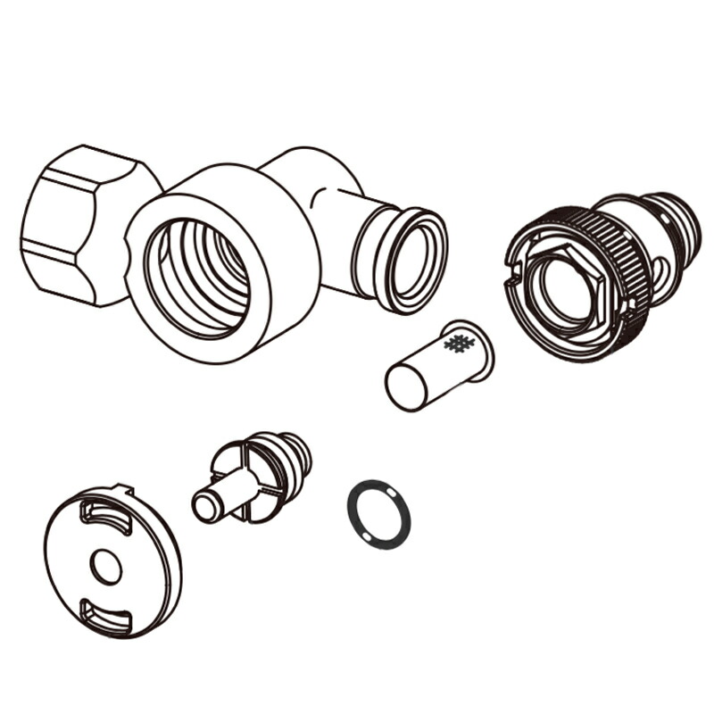 LIXIL（INAX）　開放型逆止弁付流量調節栓（水側用）　【品番：A-3174】【14】
