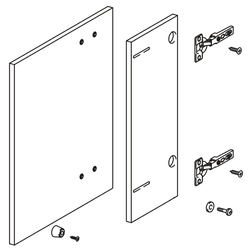 LIXIL（INAX） 左扉ASSY（ペンキ塗り）（照明装置付）/WB 【品番：A-4967-12/WB】【14】