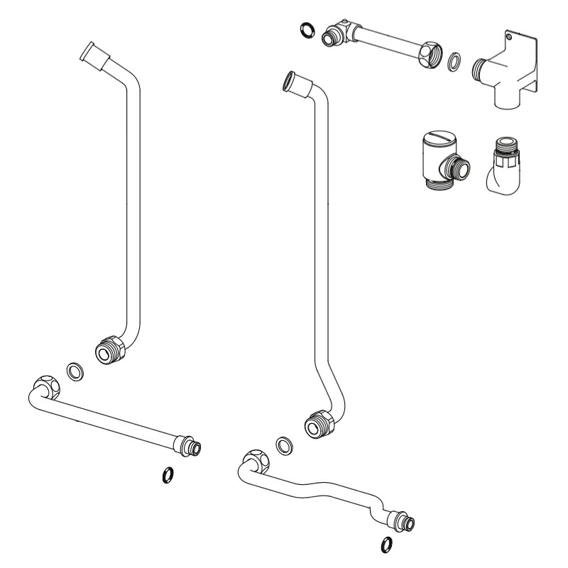 LIXIL（INAX）　配管セット（Lワイド）スイッチシャワー　【品番：A-5565-PU】【14】
