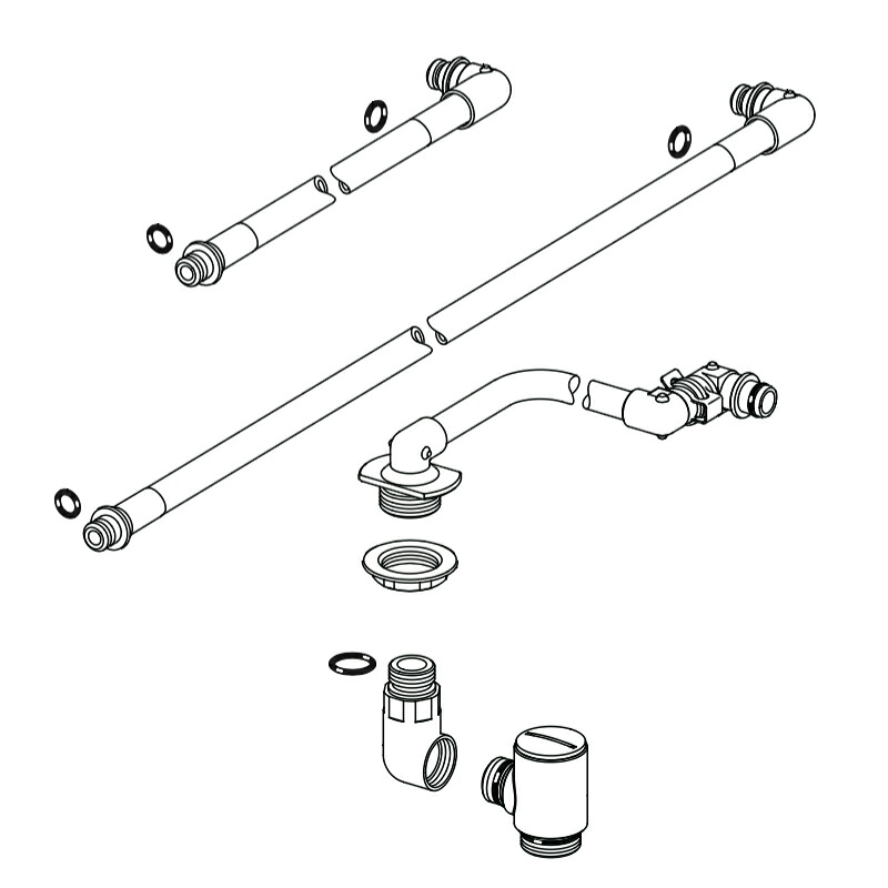 LIXIL（INAX）　配管セット（R）　【品番：A-5953-PU】【14】