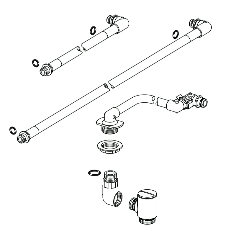 LIXIL（INAX）　配管セット（R）　【品番：A-5962-PU】【14】