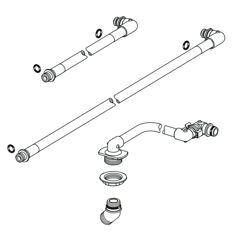 LIXIL（INAX）　配管セット（R）　【品番：A-6029-PU】【14】