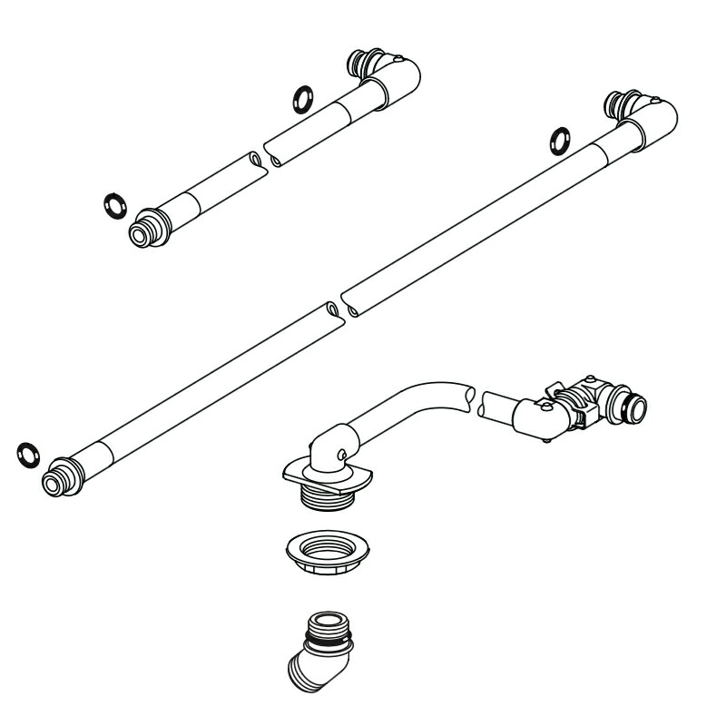 LIXIL（INAX）　配管セット（L）　【品番：A-6030-PU】【14】