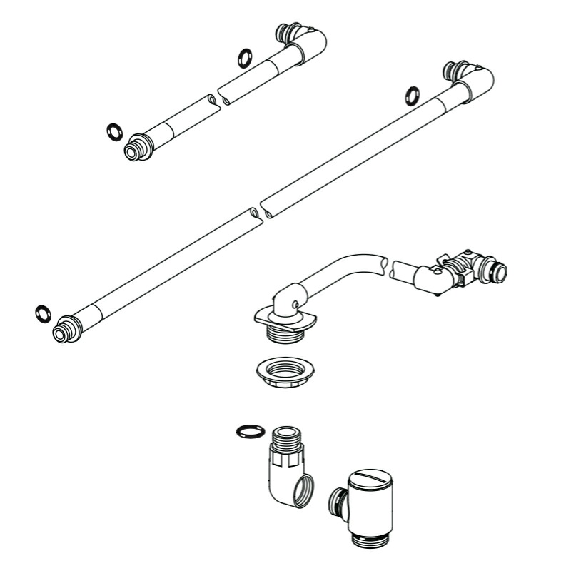 LIXIL（INAX）　配管セット（R）　【品番：A-6035-PU】【14】 15,891円