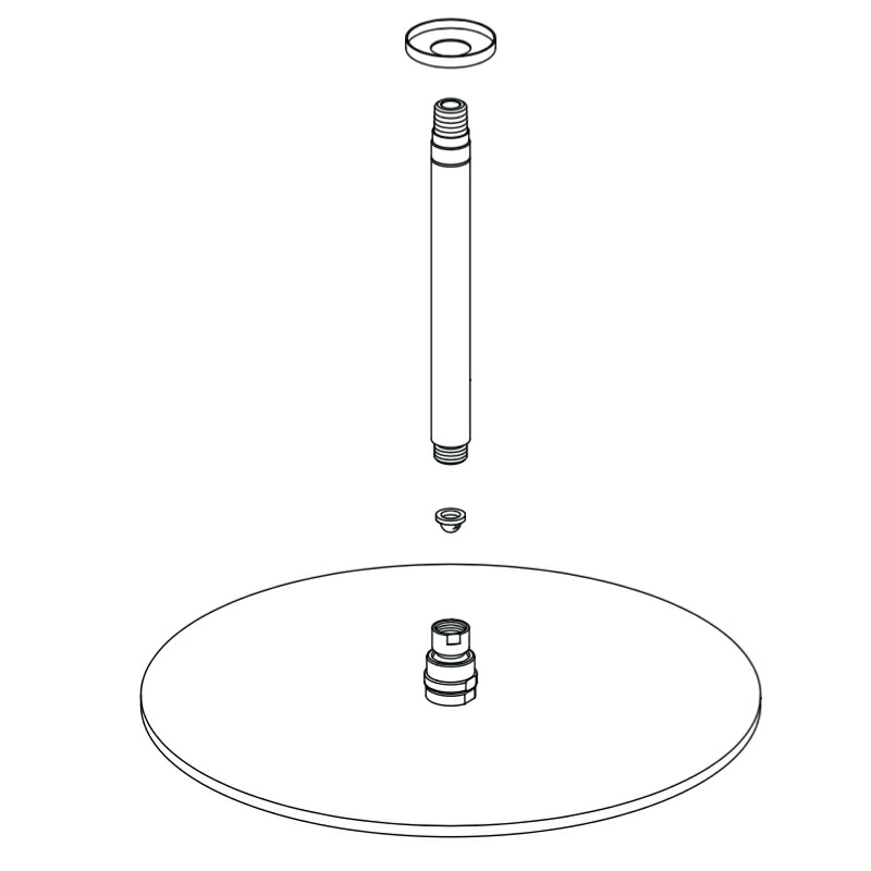 LIXIL（INAX） オーバーヘッドシャワーASSY（黒） 【品番：A-8140/SAB】【14】