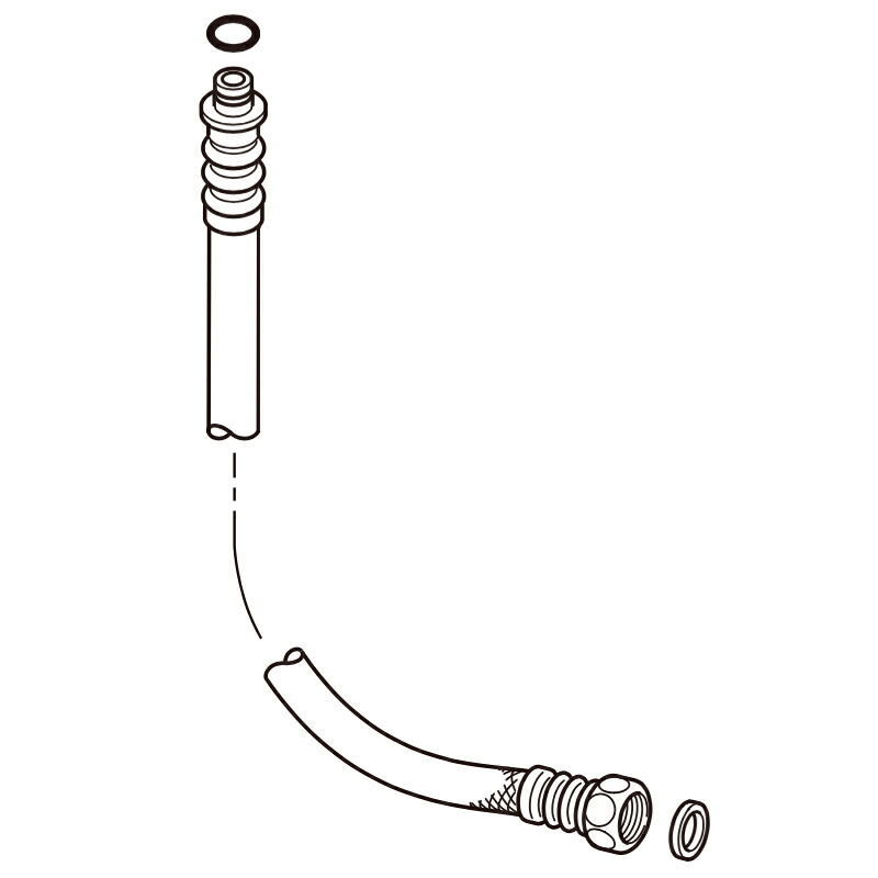 LIXIL（INAX）　本体給水ホース（袋ナット接続用）2000mm　【品番：CWA-35D（2000）】【14】
