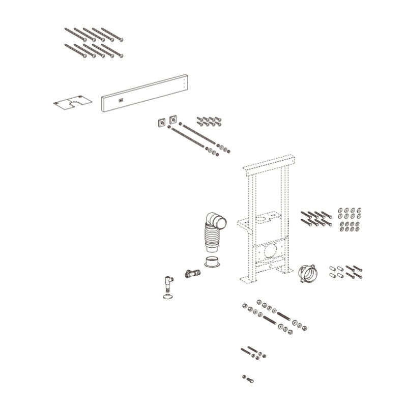 LIXIL（INAX）　フレーム構造部（床排水用）　【品番：DFA-F25QASA】【14】