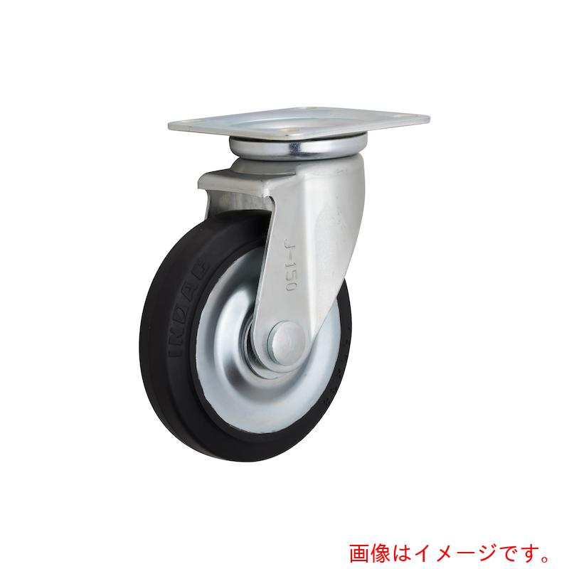 イノアック車輪（INOAC）　中荷重用キャスターゴム車輪付タイプ　３００径　旋回金具付　【品番：GR300WJ】