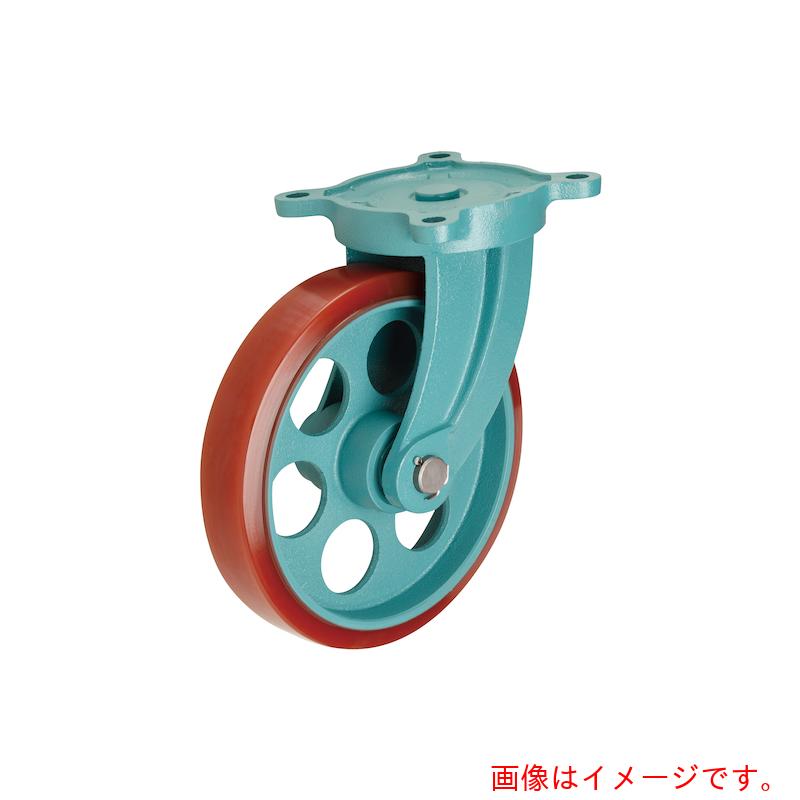 イノアック車輪（INOAC）　重荷重用キャスターダクタイル製芯金ログラン車輪付タイプ　３００径　旋回金具付　【品番：NU300X75WJ】