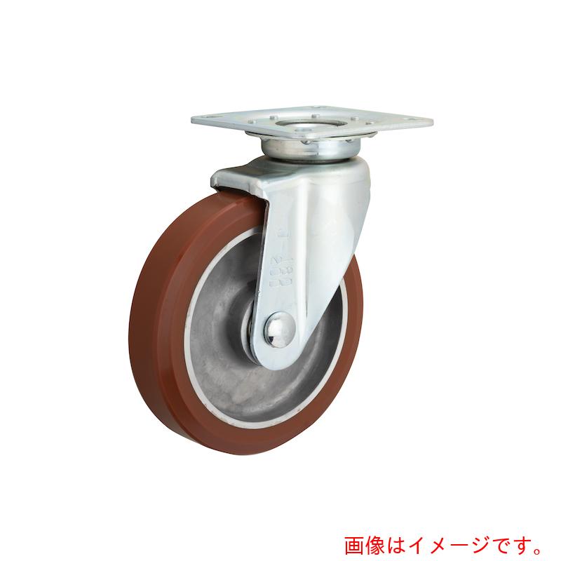 イノアック車輪（INOAC）　牽引台車用キャスターアルミ芯金タイプ　１５０径　旋回金具付サイレントウレタン　【品番：TUS150AWJ】