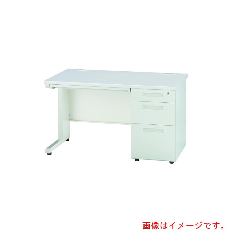 【別途送料あり】井上金庫販売（イノウエ）　片袖机　Ｗ１２００Ｄ７００Ｈ７００　本体ホワイト／天板フォレスト　【品番：GSD-W127-3R NFO】