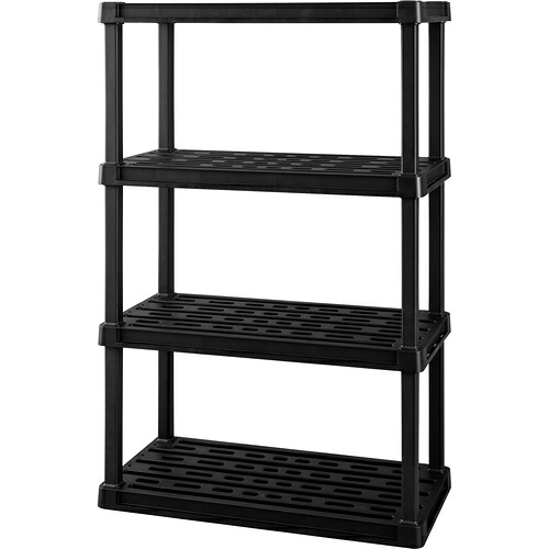 アイリスオーヤマ IRIS 205693 プラスチックラック 4段 ブラック 【品番:PLR-9144】|住設プロ 店