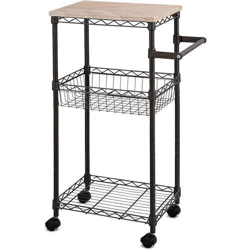 アイリスオーヤマ　ＩＲＩＳ　５１８８０８　カラーメタルラック　ワゴン　ブラウン　【品番：CMM-WG4084-T】｜住設プロ　店