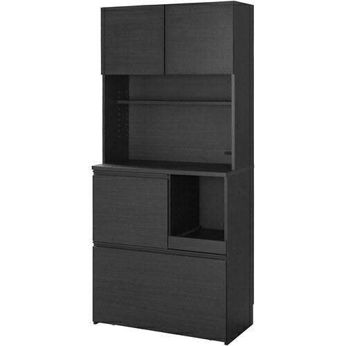【別途送料あり】アイリスオーヤマ　ＩＲＩＳ　２９７５０４　キッチンキャビネット　ブラック　【品番：KCB-790-B】