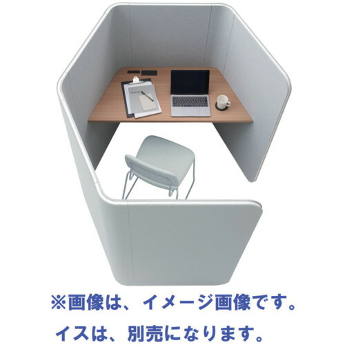 【別途貨物輸送あり】花ショウブチトセ（IRIS） 事務机ボックス Ｆｏｃｕｓ ｂｏｏｔｈ６ メラミン天板ＫＭ 点火装置薄墨色 【品番：FDCBH-1360-HKM-G/KM307/GTN38】