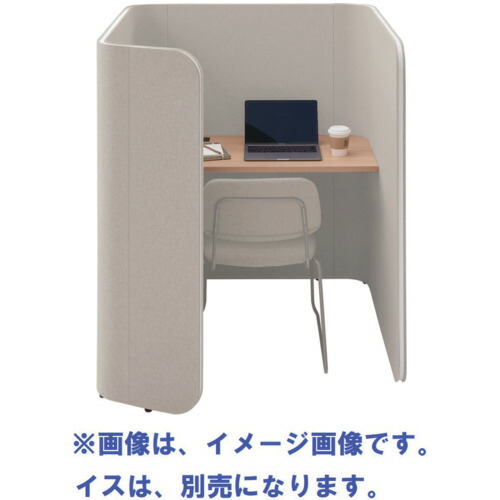 【別途貨物輸送あり】花ショウブチトセ（IRIS） 事務机ボックス Ｆｏｃｕｓ ｂｏｏｔｈ５ メラミン天板ＫＭ Ｈ１５６０ グージュ 【品番：FDCBH-1560-BKM-G/KM307/GTN10】
