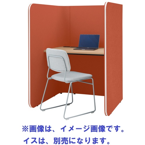 【別途貨物輸送あり】花ショウブチトセ（IRIS） 学習机ボックス Ｆｏｃｕｓ ｂｏｏｔｈ ３ メラミン天板ＫＭ Ｈ１８１０ オレンジ色 【品番：FDCBH-1810-KM-G/KM307/GTN06】