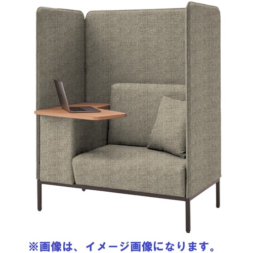 【別途貨物輸送あり】花ショウブチトセ（IRIS） Ｆｏｃｕｓ ｂｏｏｔｈ 寝椅子－ボックス ＡＭ３０６ 大屋根なし 机付 グレージュ 【品番：FDCPBOT-1270T-AM/GTN10】