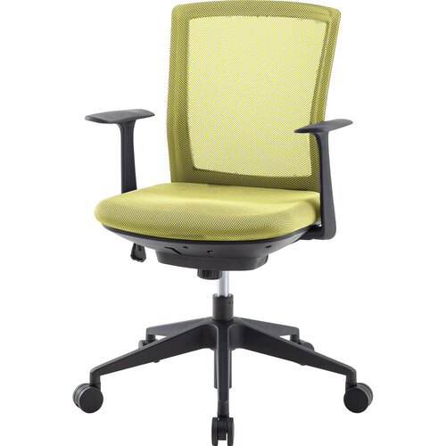 アイリスチトセ（IRIS）　オフィスチェア　ＳＩＭＦＯＲＴ　肘付き　メッシュ　ライムグリーン　【品番：SFN-46M1-M-LG】