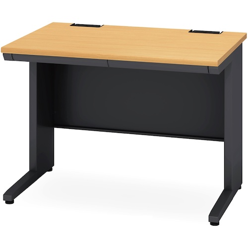 【別途貨物輸送あり】花ショウブチトセ（IRIS） 事務机平机（Ｈ７２０）Ｗ１０００ 黒いこと 【品番：SSDH-107H-B】