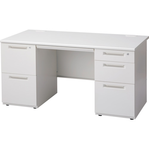 【別途送料あり】アイリスチトセ(IRIS) 両袖机 W1400 【品番:SSDH-147W-W】|住設プロ 店