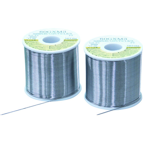 石川金属元素 やに入りはんだ スーパーロヂン ６０ＧＸＭ３（すず６０％／鉛４０％）－０．６粍－０．５ｋｇ 【品番：60GXM3-06】