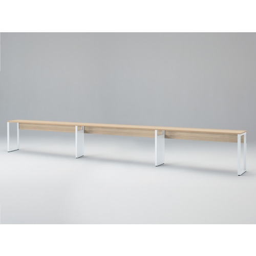 【別途貨物輸送あり】イトーキ（ITOKI） 航空マイル細工物 タッチダウンハイテーブル片面Ｄ６００ 天板アモナアカシア・脚白いこと 【品番：JWL-726GLH-WA】