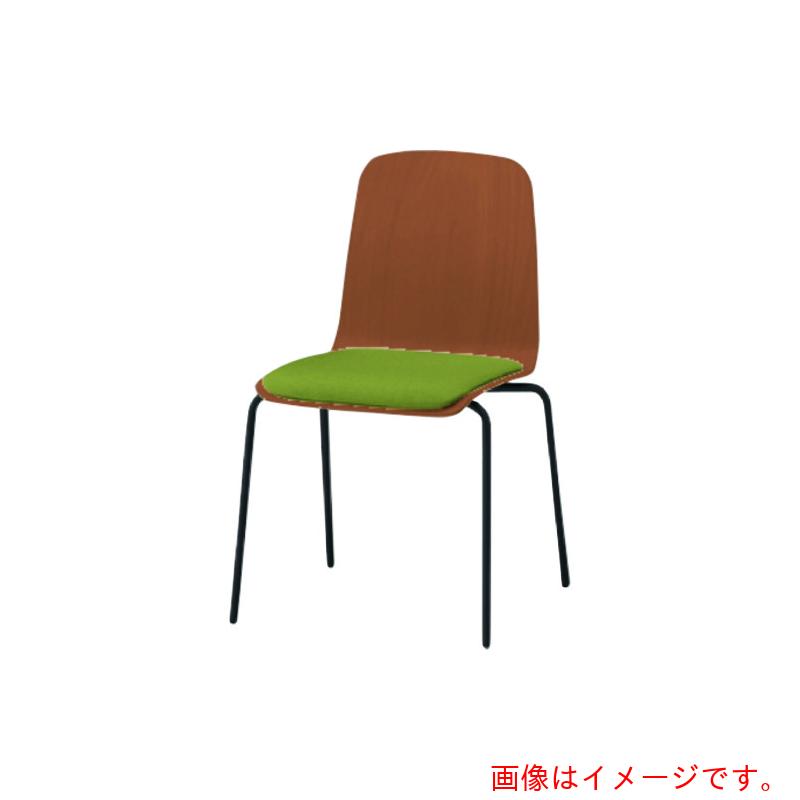 イトーキ（ITOKI）　ノットワーク背座一体チェア座パッド付　背座ラスティックビーチＭ・脚サテンブラック・ウレタンレザーサンドイエロー　【品番：KLL-120DK-TTY3】