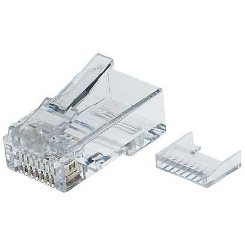 ジェフコム（JEFCOM）　ＪＥＦＣＯＭ　カテゴリー５ｅモジュラープラグ（単線・より線共用タイプ）　【品番：M5E-2P-855H】