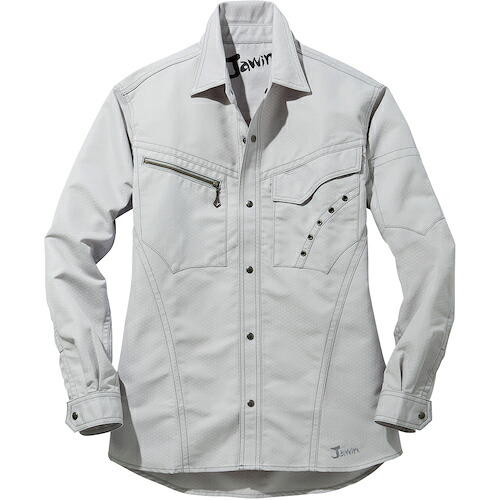 自重堂　Ｊａｗｉｎ　シャツ　シルバー　Ｍ　【品番：51604-036-M】