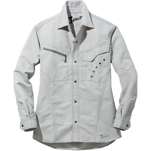 自重堂　Ｊａｗｉｎ　シャツ　シルバー　Ｓ　【品番：51604-036-S】