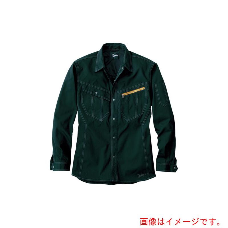自重堂　Ｊａｗｉｎ　ナガソデシャツ　４Ｌサイズ　ブラック　【品番：51904-044-4L】