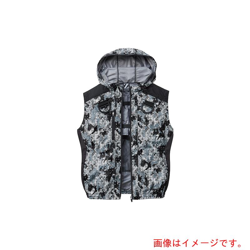 自重堂　空調服ベスト　ブラツクカモフラ　４Ｌ　【品番：74200-142-4L】