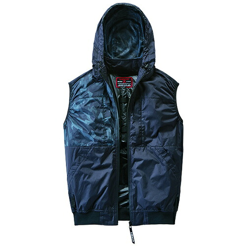 自重堂　Ｚ－ＤＲＡＧＯＮ　空調服ベスト　ブラック×ブラックカモフラ　ＬＬサイズ　【品番：74410-529-LL】